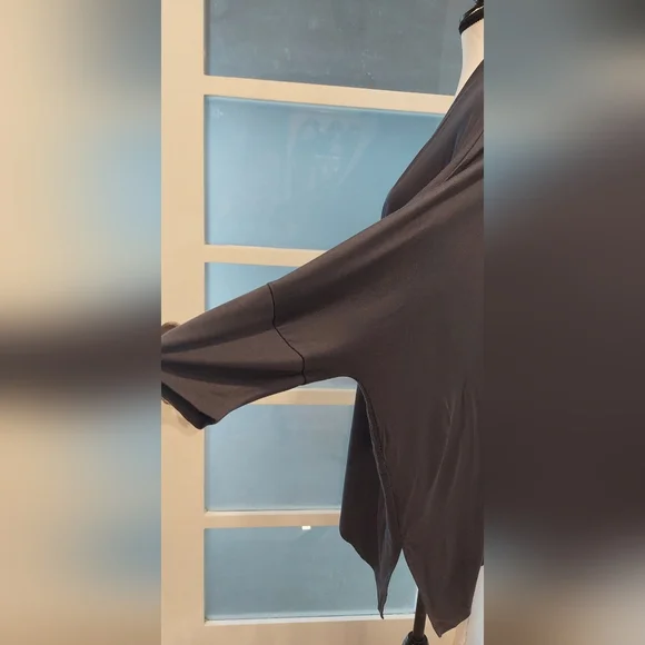 Gray Open Front Cardigan Sweater Lightweight - Picture 4 of 8